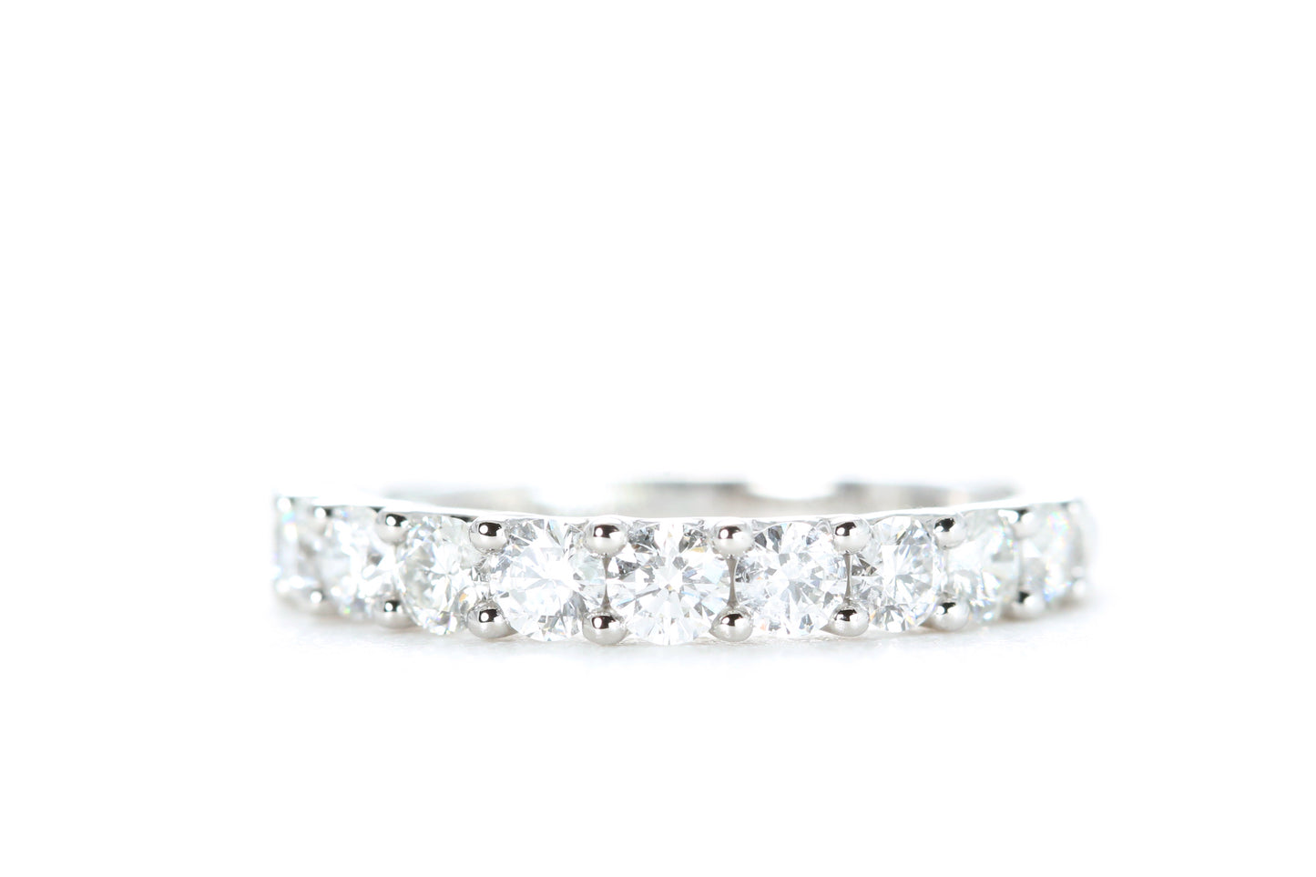 Micro Pavé One Carat Diamond Ring in 18K White Gold