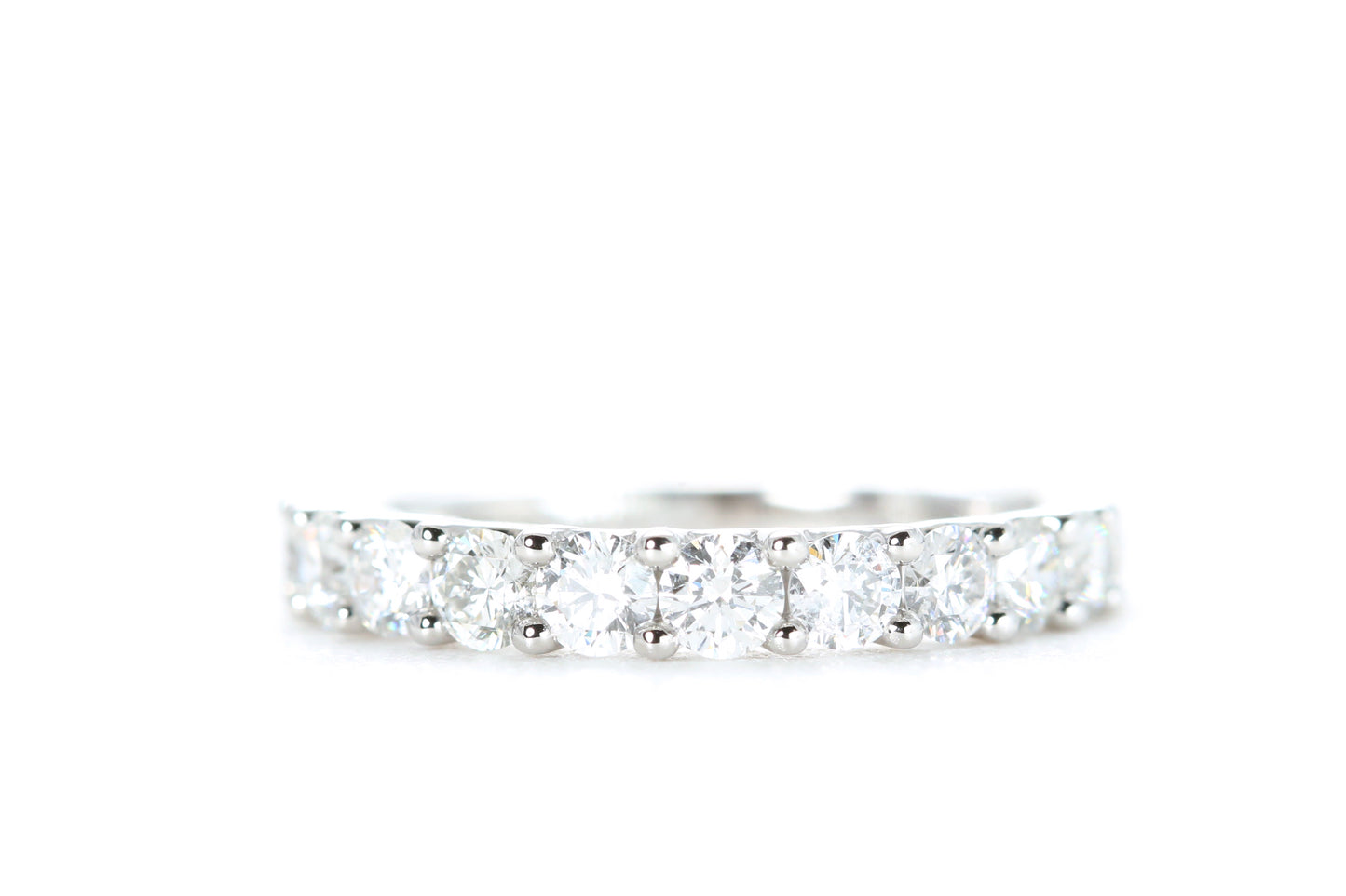 Micro Pavé One Carat Diamond Ring in 18K White Gold