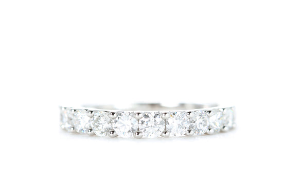 Micro Pavé One Carat Diamond Ring in 18K White Gold