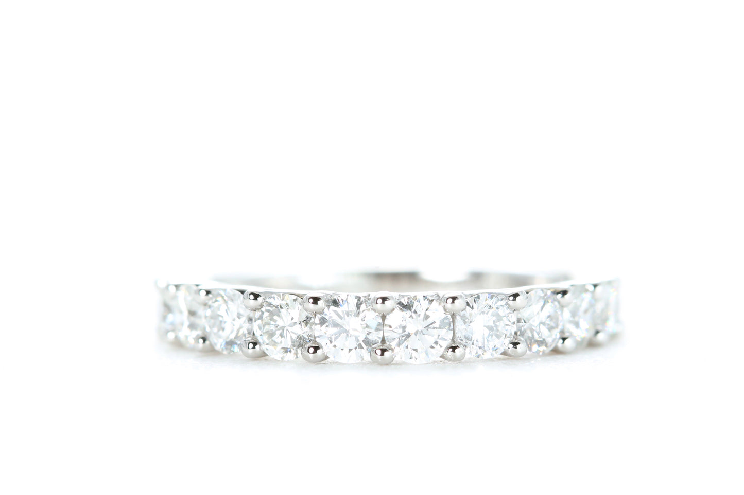 Micro Pavé One Carat Diamond Ring in 18K White Gold