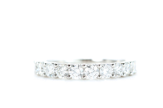 Micro Pavé One Carat Diamond Ring in 18K White Gold
