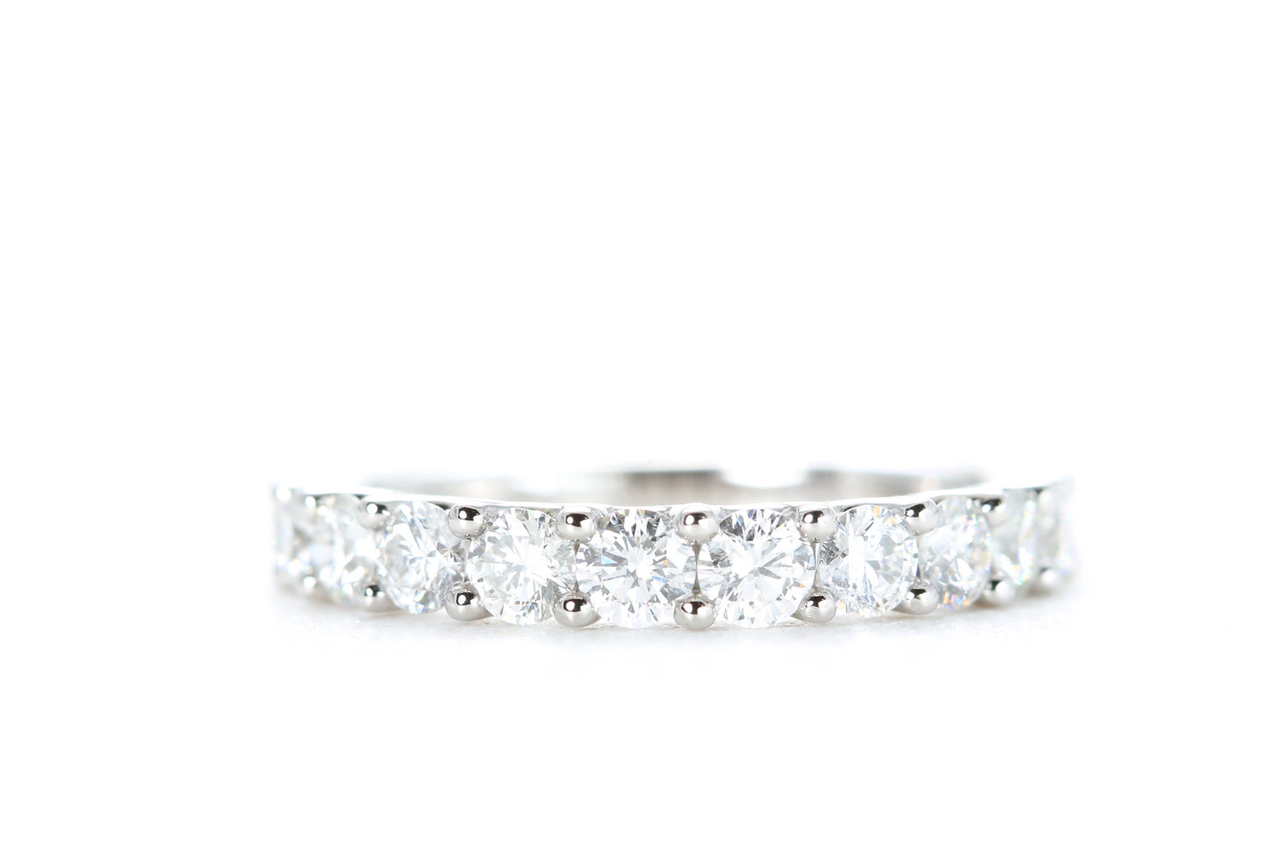 Micro Pavé One Carat Diamond Ring in 18K White Gold