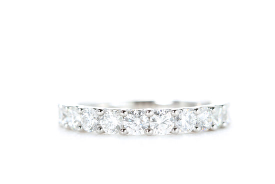 Micro Pavé One Carat Diamond Ring in 18K White Gold