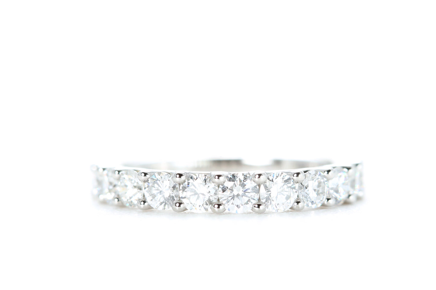 Micro Pavé One Carat Diamond Ring in 18K White Gold