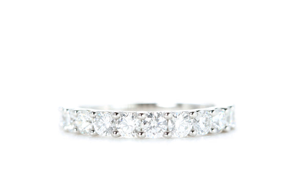 Micro Pavé One Carat Diamond Ring in 18K White Gold