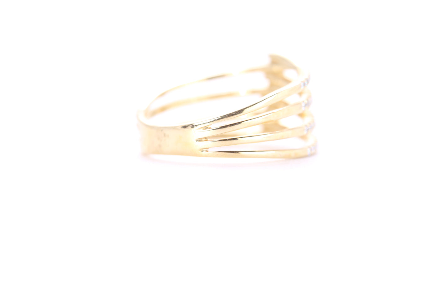 Contemporary Diamond Ring Yellow Gold