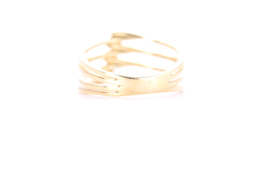 Contemporary Diamond Ring Yellow Gold