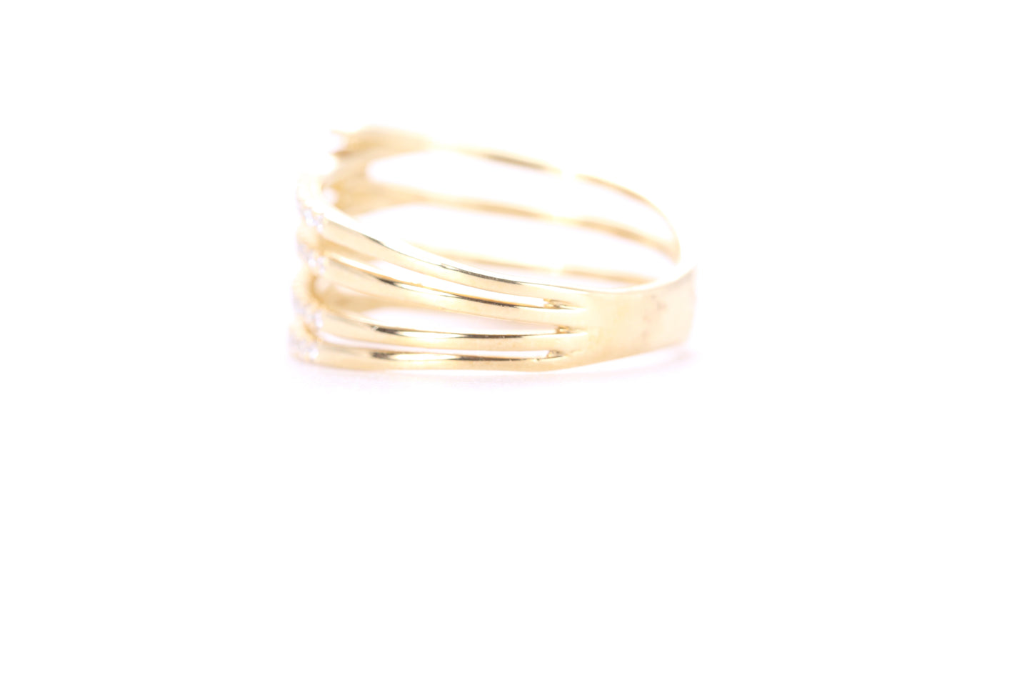 Contemporary Diamond Ring Yellow Gold