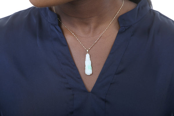 Jadeite Guan Yin Pendant