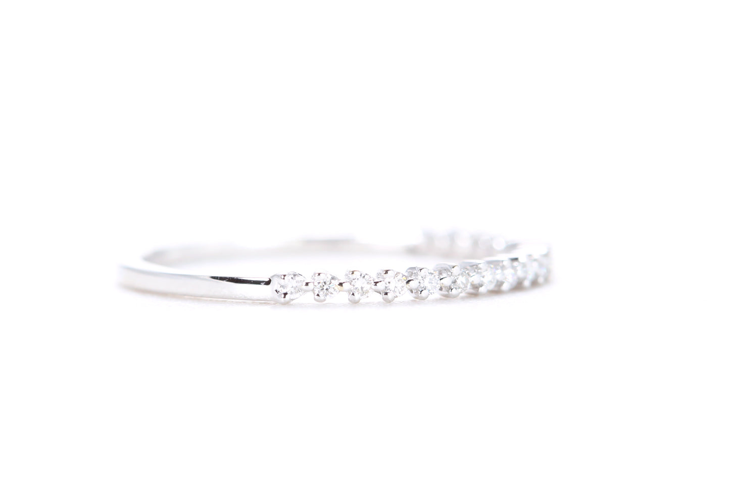 Delicate Diamond Ring 1/10 Carat in 18K White Gold