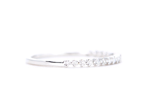 Load image into Gallery viewer, Delicate Diamond Ring 1/10 Carat in 18K White Gold
