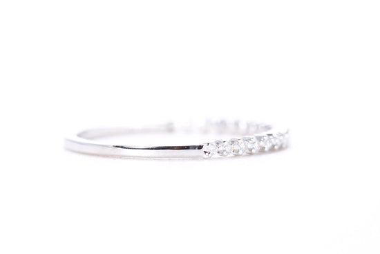 Delicate Diamond Ring 1/10 Carat in 18K White Gold