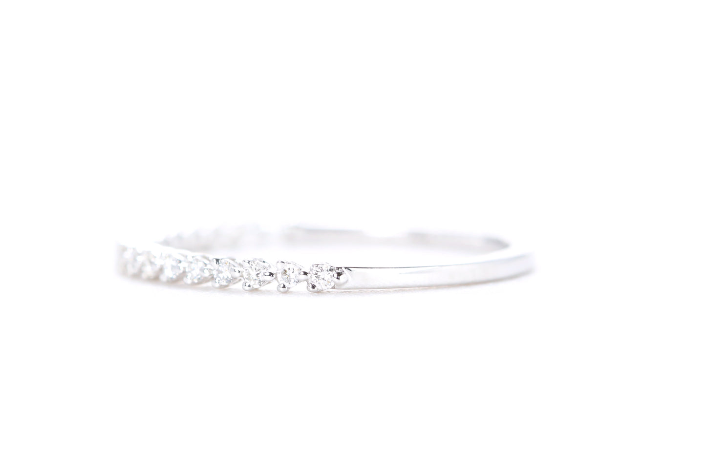 Delicate Diamond Ring 1/10 Carat in 18K White Gold