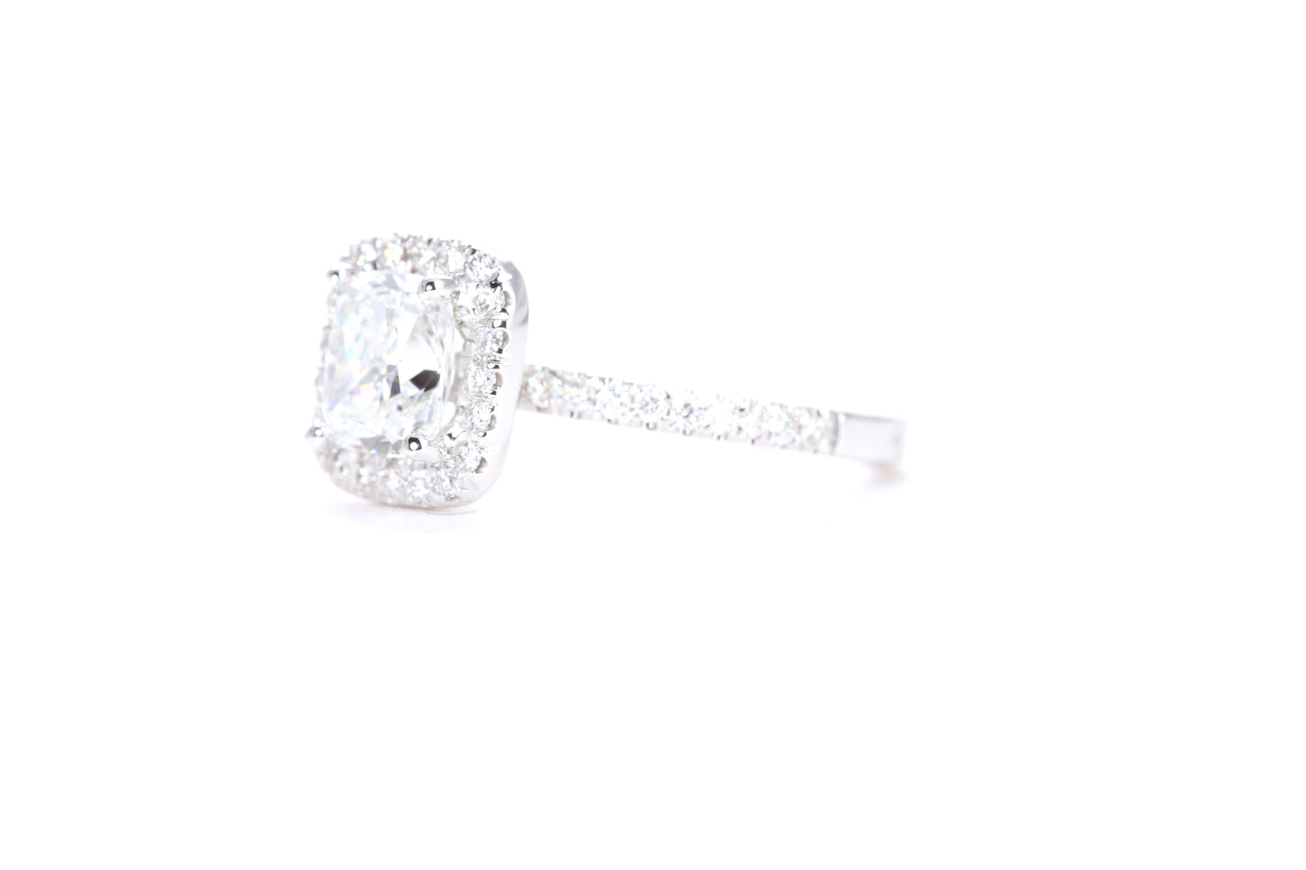 Cushion Halo Diamond Ring