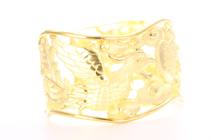 Dragon and Phoenix 24K Gold Cuff