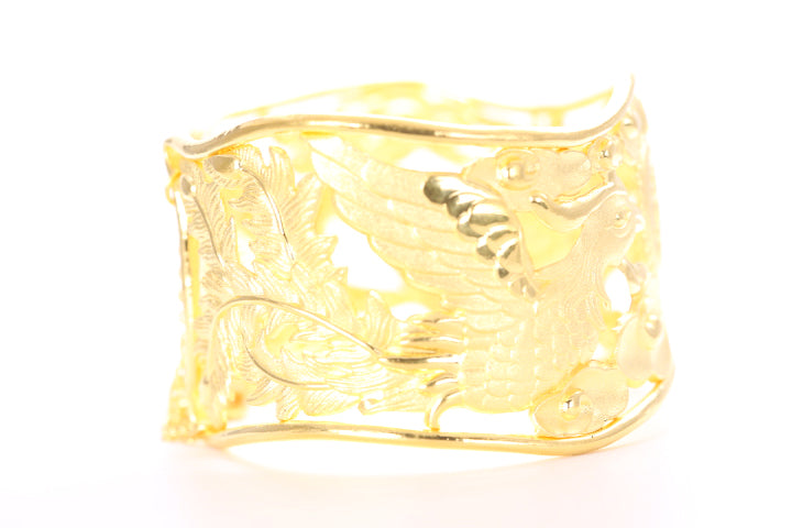 Dragon and Phoenix 24K Gold Cuff