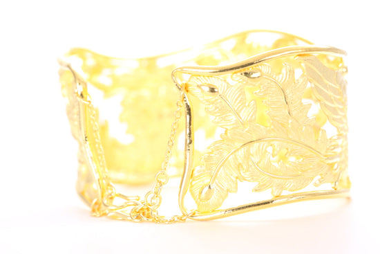 Dragon and Phoenix 24K Gold Cuff