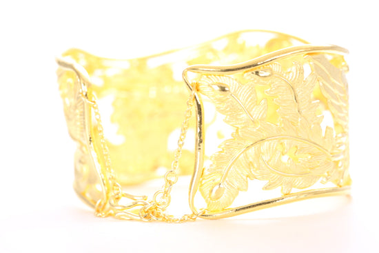 Dragon and Phoenix 24K Gold Cuff