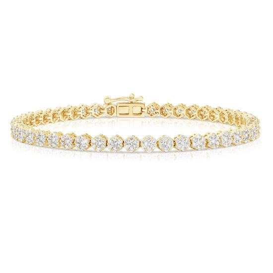 FLOWER CLUSTER SMALL TENNIS BRACELET