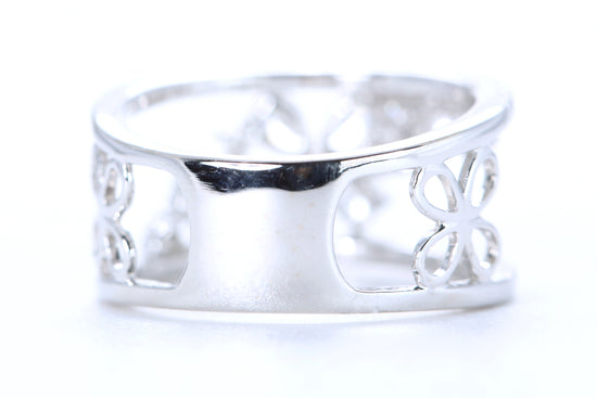 Floral Diamond Ring White Gold