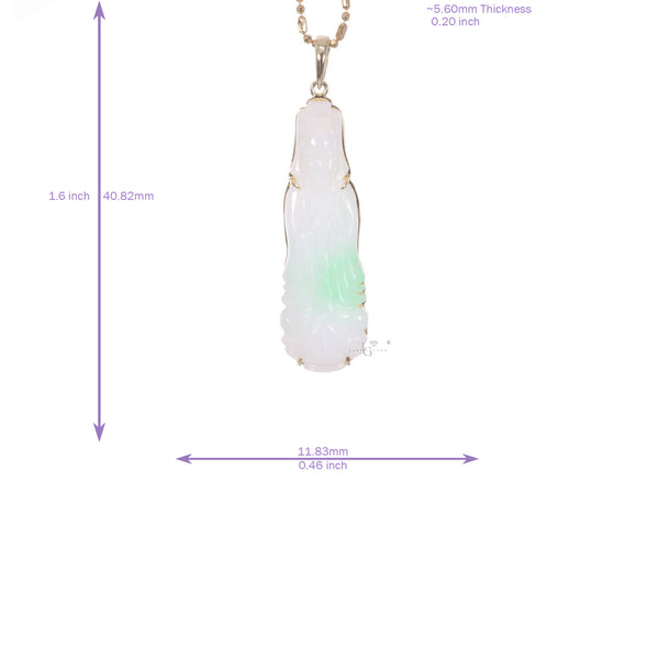 Jadeite Guan Yin Pendant