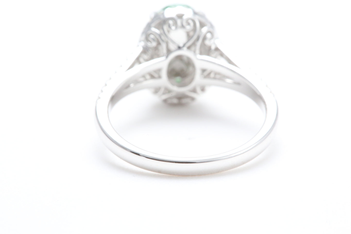 Load image into Gallery viewer, Jadeite and Diamond Halo Ring
