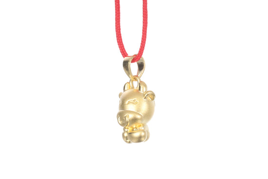 24K 3D Ox Pendant