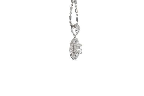 Classic Double Diamond Halo Pendant