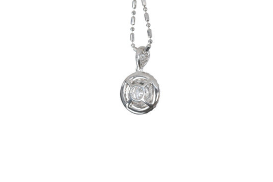 Classic Double Diamond Halo Pendant