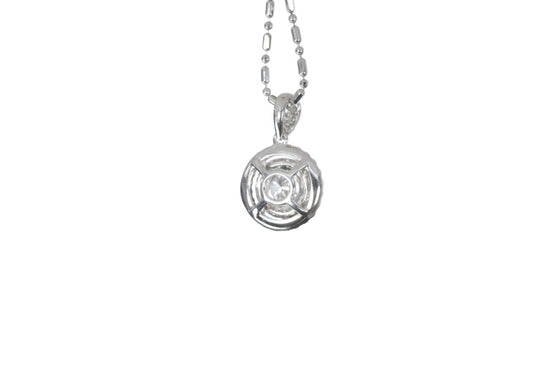 Classic Double Diamond Halo Pendant