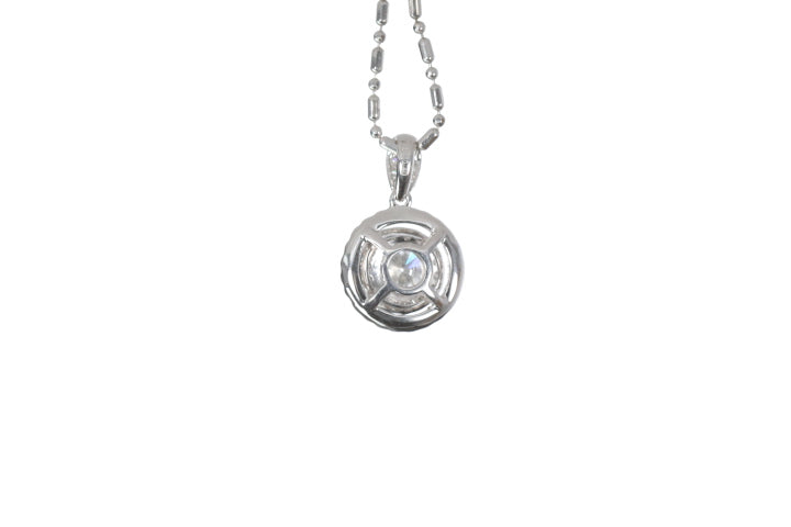 Classic Double Diamond Halo Pendant