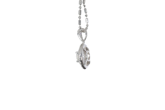 Classic Double Diamond Halo Pendant