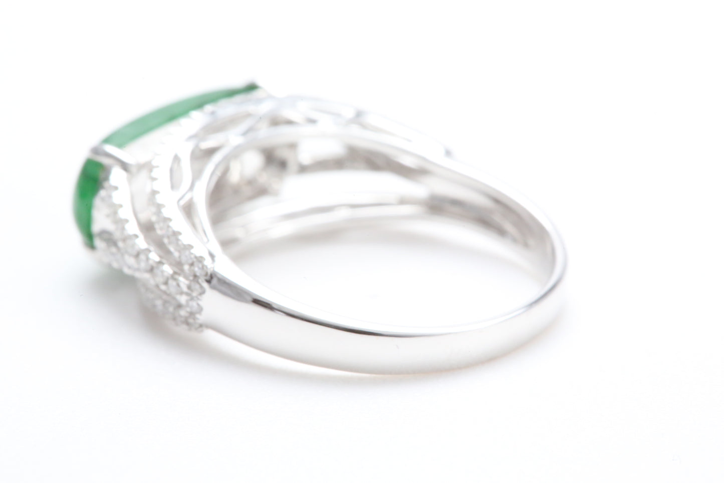 Jadeite and Diamond Ring