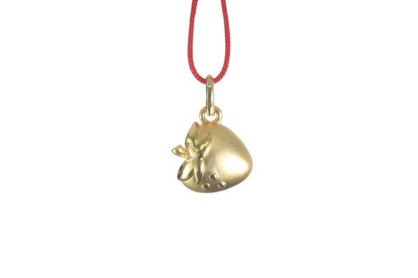 24K Gold Strawberry Pendant