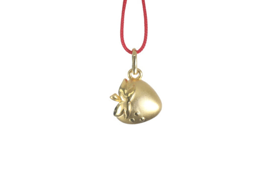 24K Gold Strawberry Pendant