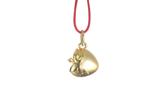 24K Gold Strawberry Pendant