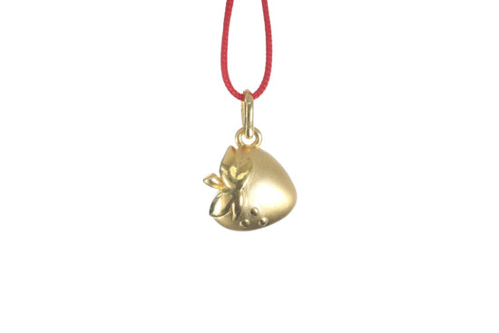 Load image into Gallery viewer, 24K Gold Strawberry Pendant

