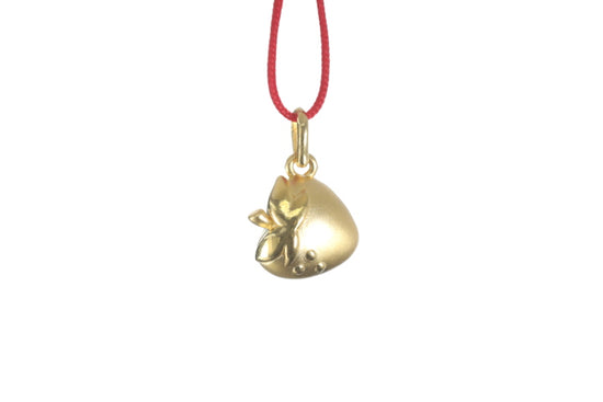 24K Gold Strawberry Pendant