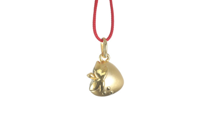 24K Gold Strawberry Pendant