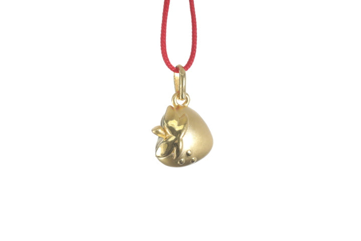 24K Gold Strawberry Pendant