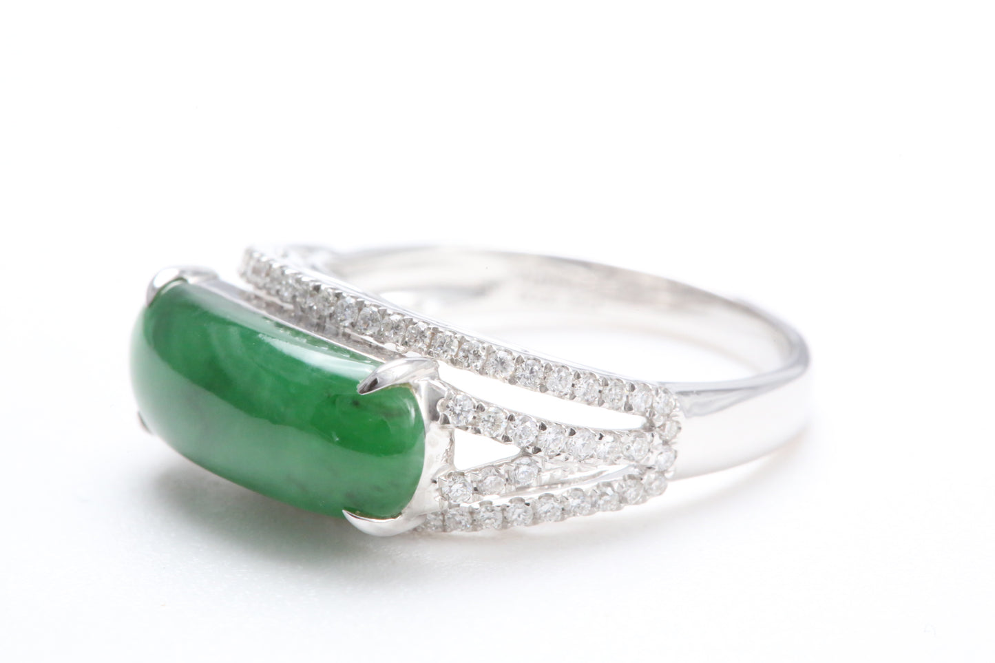 Jadeite and Diamond Ring