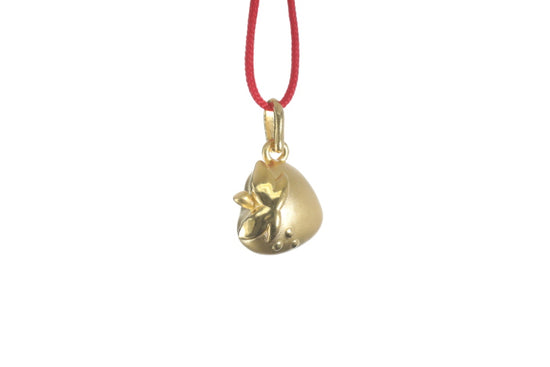 24K Gold Strawberry Pendant