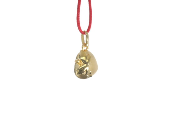 24K Gold Strawberry Pendant