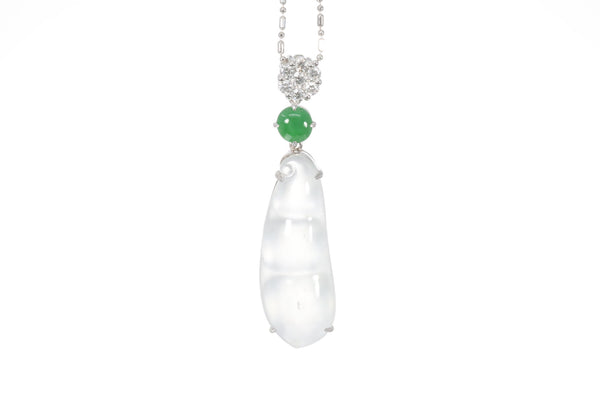 Jadeite Snow Pea Pendant