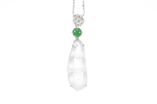 Jadeite Snow Pea Pendant