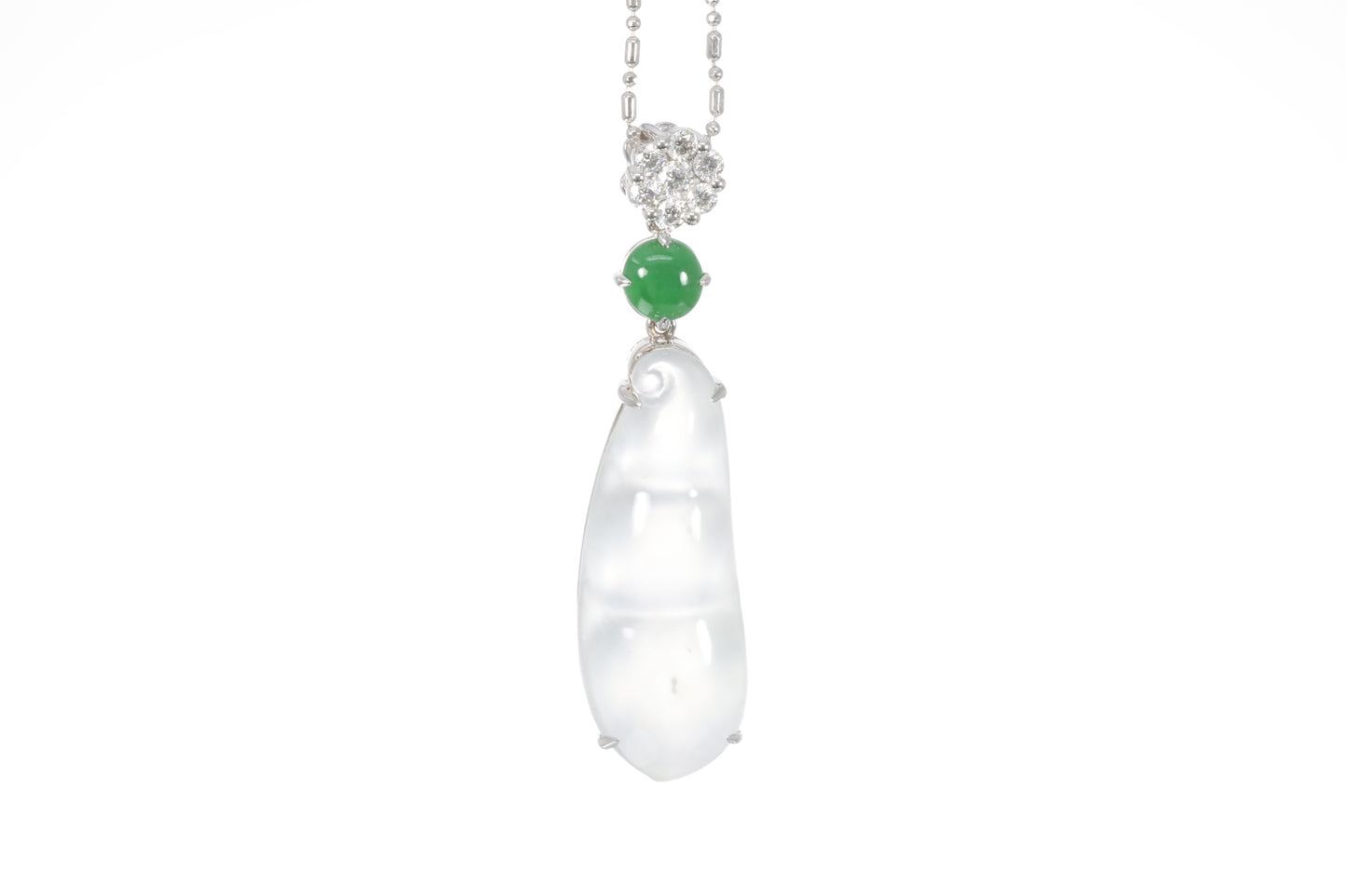 Jadeite Snow Pea Pendant