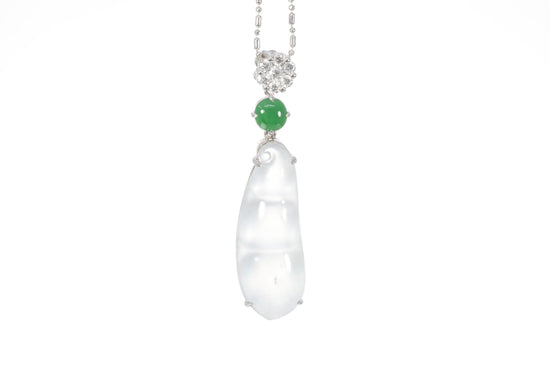 Jadeite Snow Pea Pendant