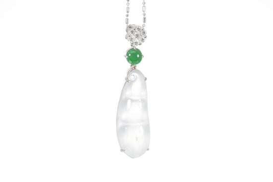 Jadeite Snow Pea Pendant