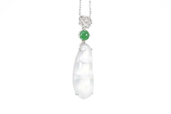 Jadeite Snow Pea Pendant