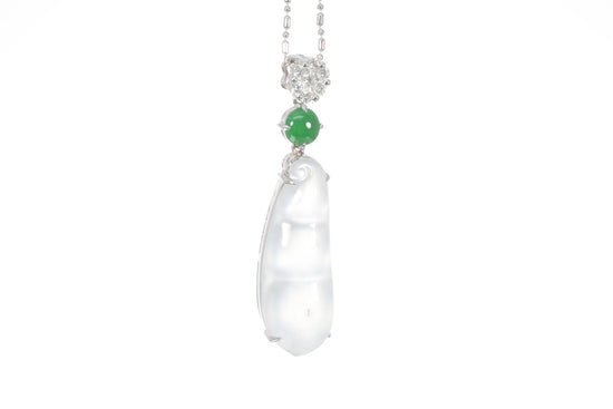 Jadeite Snow Pea Pendant